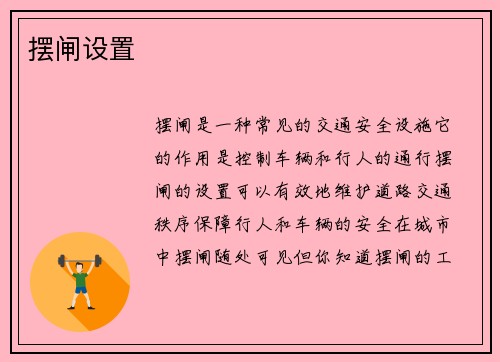 摆闸设置